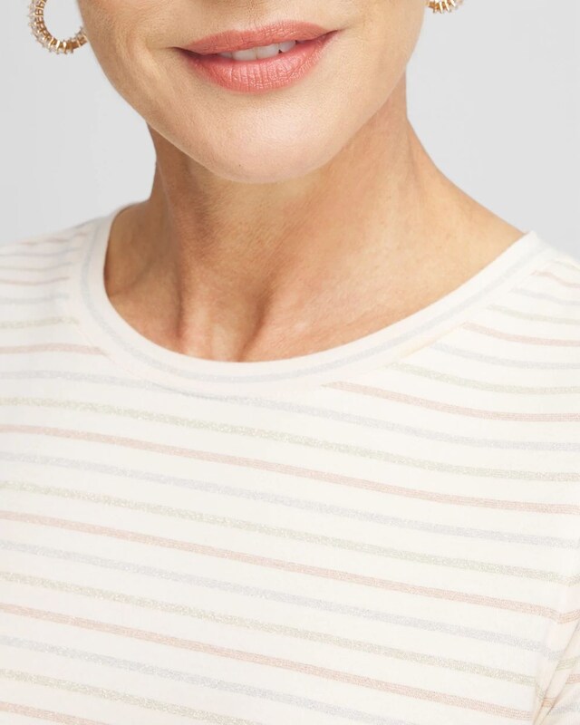 Touch of Cool Shine Stripes Layering Tee - image 4